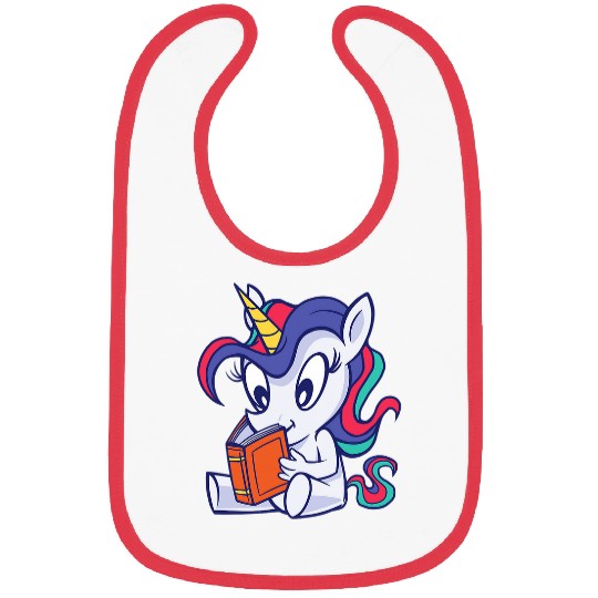 Funny Reading Lover Quotes Cute Book Lover Unicorns Bibs