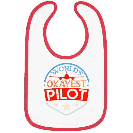Worlds Okayest Pilot American Flag Navigation Flight Pilot Bibs