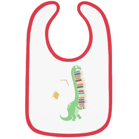 Dinosaur Enthusiast Reading Lover Dino Animal Reading Bibs