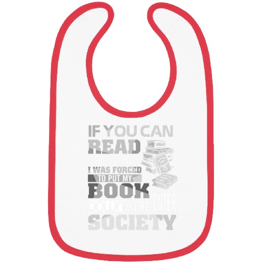 Funny Reading Teacher Reader Gifts Bookworm Book Lover Bibs