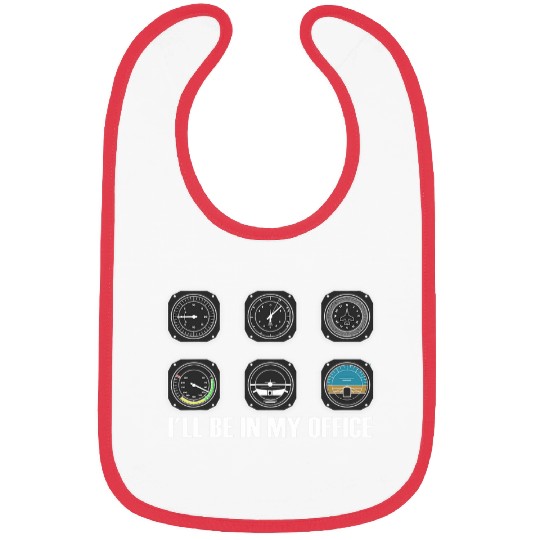 Mens Airplane Pilot Ill Be In My Office Aeroplane Flight Bibs