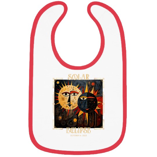 Solar Eclipse America October 14 Abstract Art Bibs
