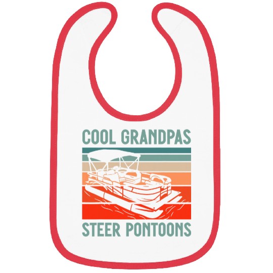 Mens Pontooning Lake Cool Grandpas Steer Pontoons Bibs