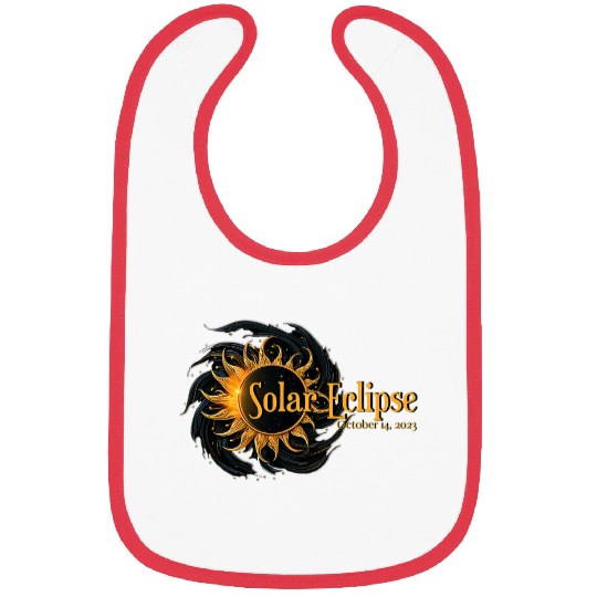 Solar Eclipse Watching Fan Sun Moon October 14 Bibs