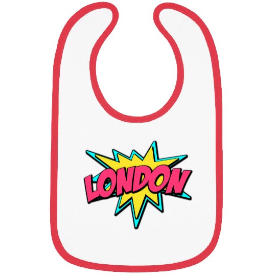 London UK Retro Comic Book Art Superhero Bubble Bibs