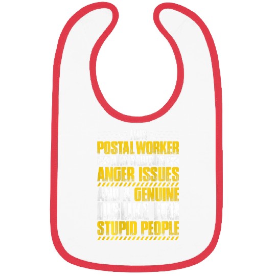 Mail Carrier Postman Mailman Anger Issues Postal Worker Bibs