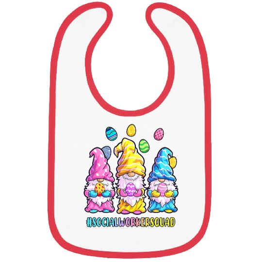 Social Worker Easter nurses Squad Gnomes Bibs
