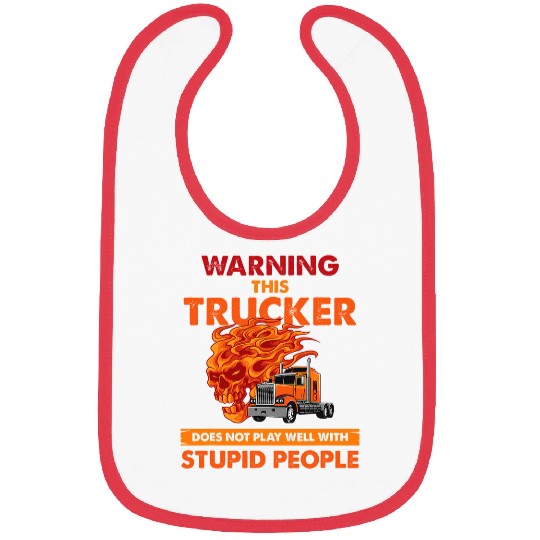 Trucker Warning Trucking Trucks Diesel Truck Driver Bibs