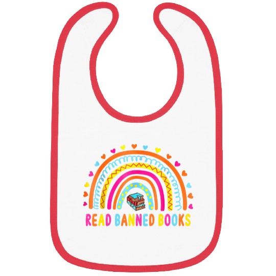 I Read Banned Books vintages Rainbow Reading Book Lover Bibs