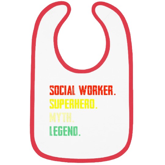 Social Worker Superhero Myth Legend Social Worker Bibs