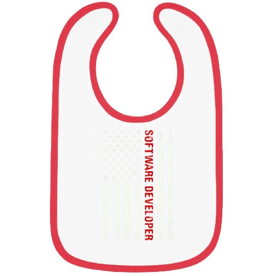 Software Developer USA Flag Programming Programmer Coding Bibs