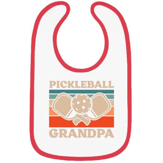 Mens Sports Paddle Ball Pickleball Player Pickleball Grandpa Bibs