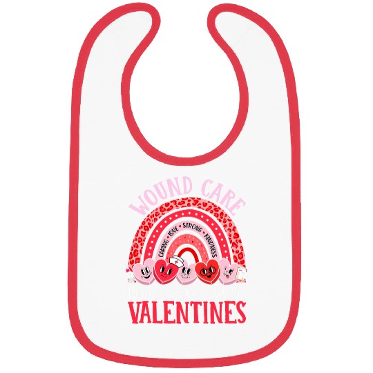 Wound Care nurses Valentines Day Rainbow nurses Bibs