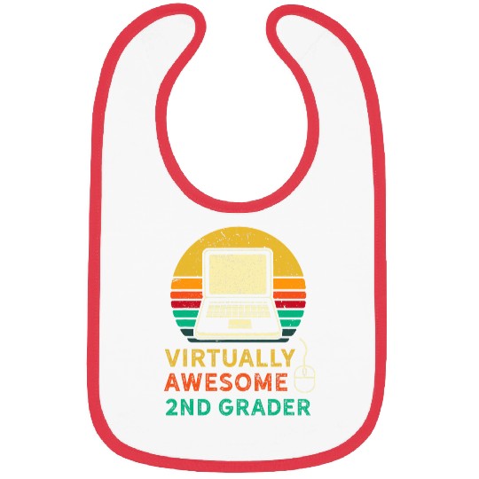 Zooming Awesome Virtual ELEarning 2nd Grade Back to School Bibs