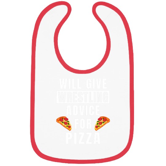 Wrestling Advice For Pizza Sport College Funny Wrestler Bibs