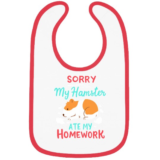 Hamster Homework Student School Bibs