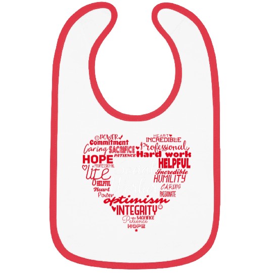 Social Worker Word Tag Cloud Social Work Service Caseworker Bibs