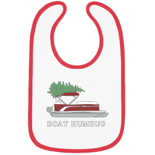 Boat Humbug Pontoon Boat with Christmas Tree On Top Bibs