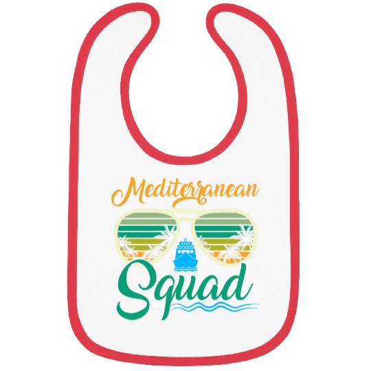 Mediterranean Squad Cruise Ship Trip Cruising Boat Souvenir Bibs