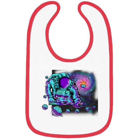 Mens Astronaut Pool Player Astronomy Galaxy Billiard Player Bibs