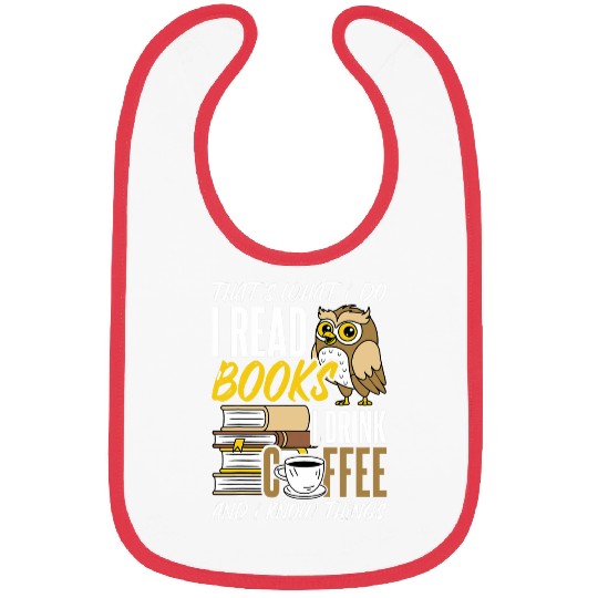 Owl coffee reading reader books bookworm librarian Bibs