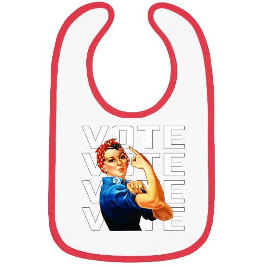 Vote Womens Equal Rights Rosie the Riveter Worker Solidarity Bibs