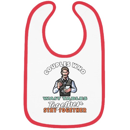 Waitress Couple Server Waiter Bibs