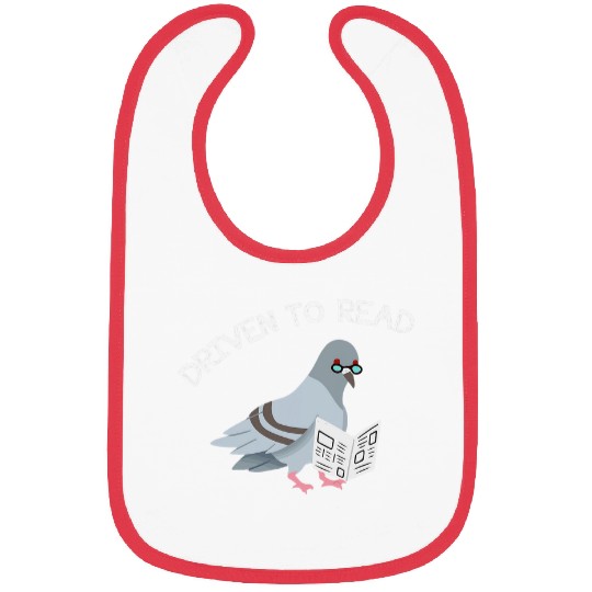 Driven Read Bird Library Reading Books Reader Funny Bibs
