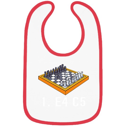 1 E4 C5 Chess Club Chess Player Chessboard Chess Bibs