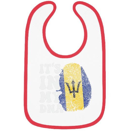 Funny its in my DNA Barbados flag Fingerprint Bibs
