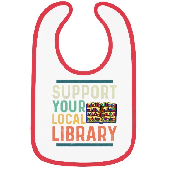 Support Your Local Library 2 Bibs