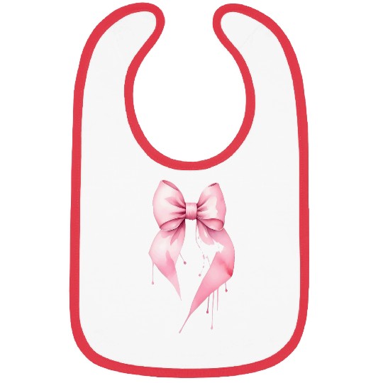 Coquette Pink Bow Dainty Aesthetic Bibs