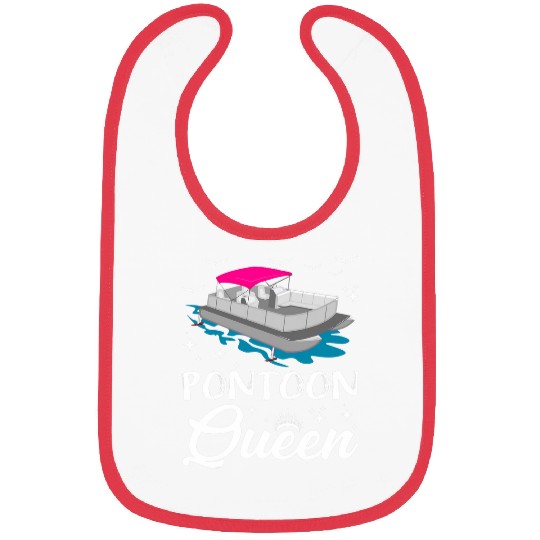 pontoon queen pontooning boat lover Bibs