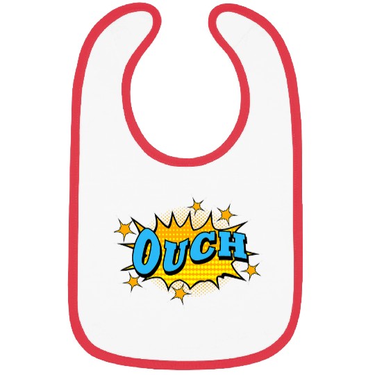 OUCH Action Super Hero Retro Comic Book Bibs
