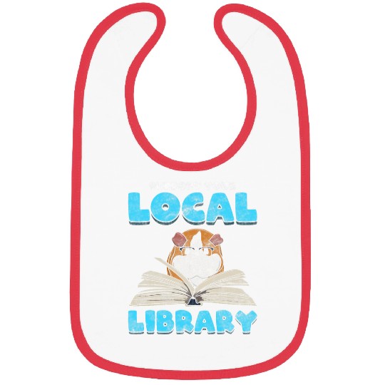 Support Your Local Library Guinea Pig Book Reader Bibs