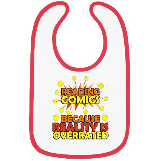 Reading Comics Bam Wow Zap Comic Book Lover Bibs