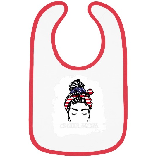 Cheer Mom USA Flag 1 Bibs