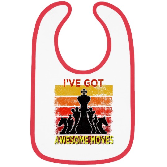 Ive Got Awesome Moves Chess Player Lover vintagess Board Game 1 Bibs