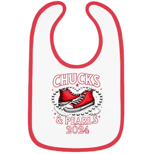 Cute Chucks And Pearls 2024 Bibs