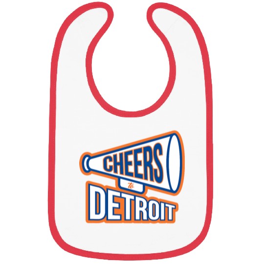 Detroit Navy Blue And Orange Megaphone Bibs
