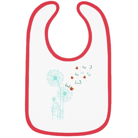 Book Reading Nerd Librarian Bookworm Dandelion Reading Bibs