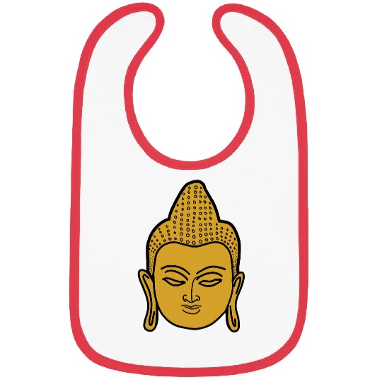 Buddha Statue Face Zen Yoga Meditation Relax Mindfullness Bibs