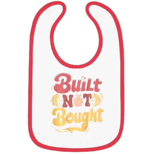 Built Not Bought Workout Pump Cover Gym Weightlifting Bibs