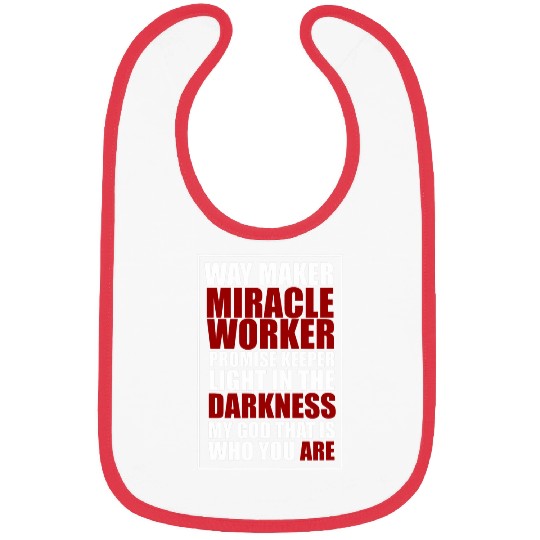 Way Maker Miracle Worker Women Men Christian Bibs
