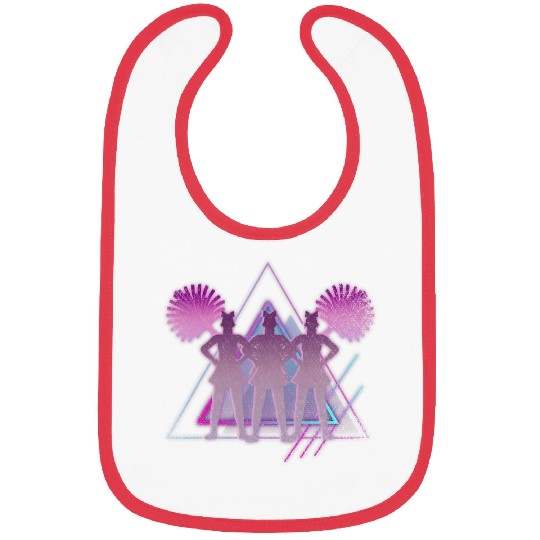 80s Art Vaporwave Aesthetics Cheerleading Cheerleader 1 Bibs