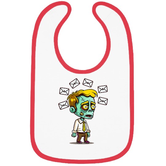 Zombie With Emails Design Supervisor Bibs