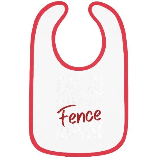 Eat Sleep Fence Repeat Fencing 2 Bibs