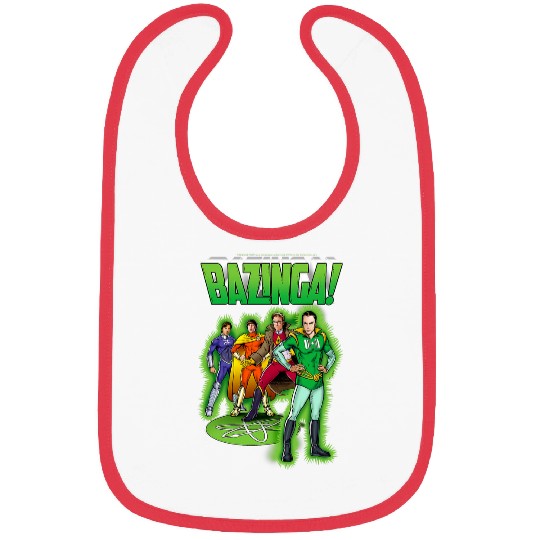 The Big Bang Theory Bazinga Comic Book Characters Bibs