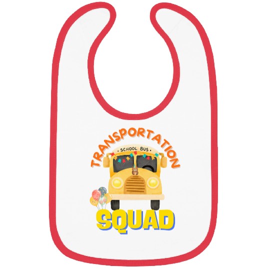 Cute School Bus Driver Back To School Transportation Squad Bibs