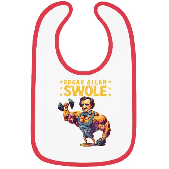Edgar Allan Swole Edgar Allan Poe Weightlifting Distressed Bibs